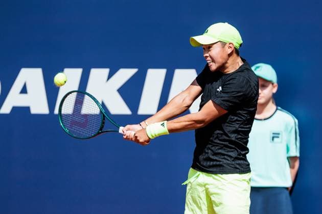 BMW Open Munich ATP 500 14 04 2025 Learner Tien USA in match against Tallon Griekspoor Netherlands BMW Open by Bitpanda Munich ATP 500 Day 3, Munich, MTTC Iphitos on 14 04 2025 Copyright: xBEAUTIFULxSPORTS Wunderlx