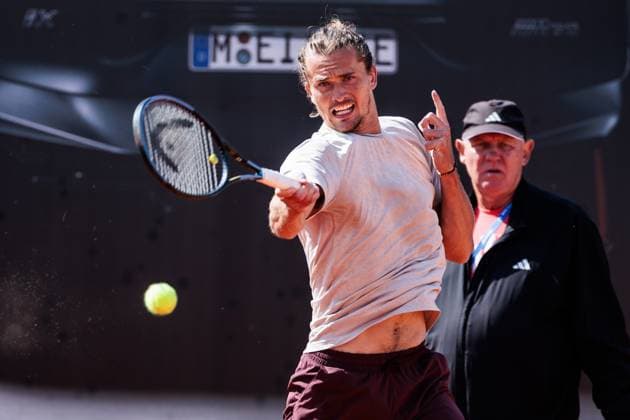 BMW Open Munich ATP 500 14 04 2025 Alexander Zverev Germany trains, Training BMW Open by Bitpanda Munich ATP 500 Day 3, Munich, MTTC Iphitos on 14 04 2025 Copyright: xBEAUTIFULxSPORTS Wunderlx