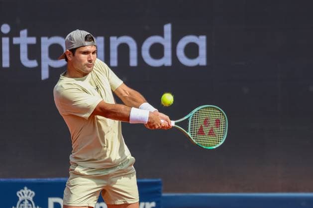 Marcos Giron USA , GER, BMW Open by Bitpanda, Miomir Kecmanovic Serbia vs Marcos Giron USA , Tennis, ATP 500, Men, 14 04 2025, GER, BMW Open by Bitpanda, Miomir Kecmanovic Serbia vs Marcos Giron USA , Tennis, ATP 500, Men, 14 04 2025 Munich Copyright: xEibner-Pressefoto JennixMaulx EP_JML