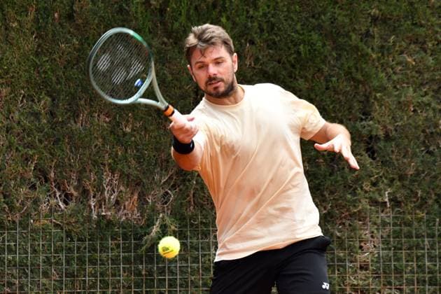 Stan Wrawrinka, APRIL14, 2025 - Tennis : Wrawrinka during training on the Barcelona Open Banc Sabadell tennis tournament at the Real Club de Tenis de Barcelona in Barcelona, Spain. Copyright: xAndreaxRositox DSC_4740