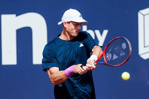 BMW Open München ATP, Tennis Herren 500; 14.04.2025 Billy Harris (Grossbritannien) im Match gegen David Goffin (Belgien) BMW Open by Bitpanda München ATP 500: Tag 3, München, MTTC Iphitos am 14.04.2025 Copyright: xBEAUTIFULxSPORTS Wunderlx