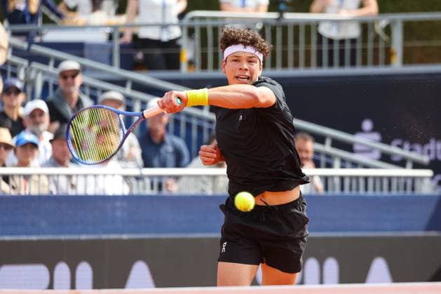 Ben Shelton USA , GER, BMW Open by Bitpanda, Borna Gojo Croatia vs Ben Shelton USA , Tennis, ATP 500, Men, 14 04 2025, GER, BMW Open by Bitpanda, Borna Gojo Croatia vs Ben Shelton USA , Tennis, ATP 500, Men, 14 04 2025 Munich Copyright: xEibner-Pressefoto JennixMaulx EP_JML