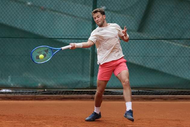 April 14, 2025, Barcelona, Barcelona, Spain: Casper Ruud of Norway during training on day three of the Barcelona Open Banc Sabadell 2025 at Real Club De Tenis Barcelona on April 14, 2025 in Barcelona, Spain. Barcelona Spain - ZUMAa181 20250414_zaa_a181_053 Copyright: xJavierxBorregox