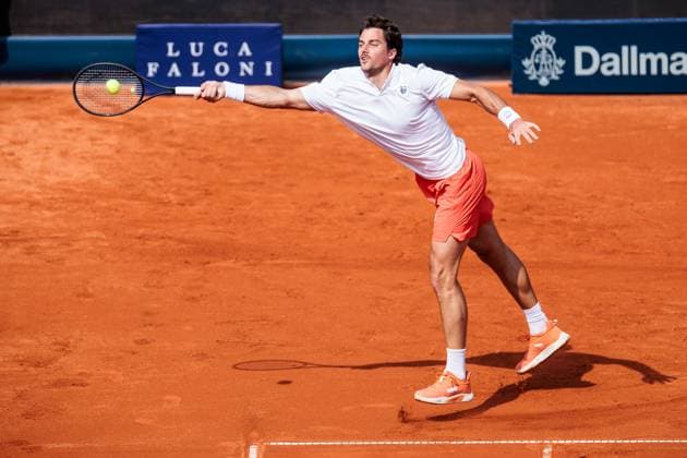 BMW Open Munich ATP 500 14 04 2025 Borna Gojo Croatia in match against Ben Shelton USA BMW Open by Bitpanda Munich ATP 500 Day 3, Munich, MTTC Iphitos on 14 04 2025 Copyright: xBEAUTIFULxSPORTS Wunderlx