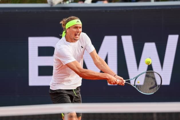 Alexander Zverev Germany , GER, BMW Open by Bitpanda, Alexander Zverev Germany vs Alexandre Muller FRA , Tennis, ATP 500, Men, 14 04 2025, GER, BMW Open by Bitpanda, Alexander Zverev Germany vs Alexandre Muller FRA , Tennis, ATP 500, Men, 14 04 2025 Munich Copyright: xEibner-Pressefoto JennixMaulx EP_JML