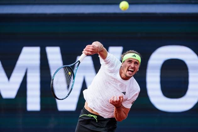 BMW Open Munich ATP 500 14 04 2025 Alexander Zverev Germany in match against Alexandre Muller France BMW Open by Bitpanda Munich ATP 500 Day 3, Munich, MTTC Iphitos on 14 04 2025 Copyright: xBEAUTIFULxSPORTS Wunderlx