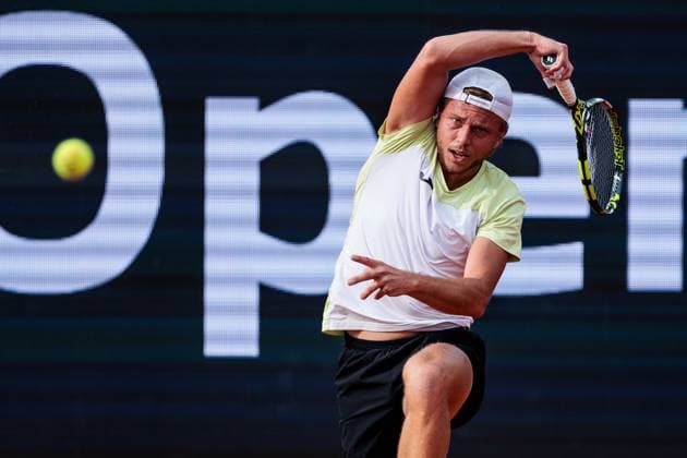 BMW Open Munich ATP 500 14 04 2025 Alexandre Muller France in match against Alexander Zverev Germany BMW Open by Bitpanda Munich ATP 500 Day 3, Munich, MTTC Iphitos on 14 04 2025 Copyright: xBEAUTIFULxSPORTS Wunderlx