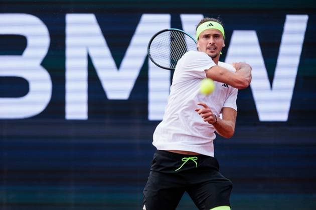 BMW Open Munich ATP 500 14 04 2025 Alexander Zverev Germany in match against Alexandre Muller France BMW Open by Bitpanda Munich ATP 500 Day 3, Munich, MTTC Iphitos on 14 04 2025 Copyright: xBEAUTIFULxSPORTS Wunderlx