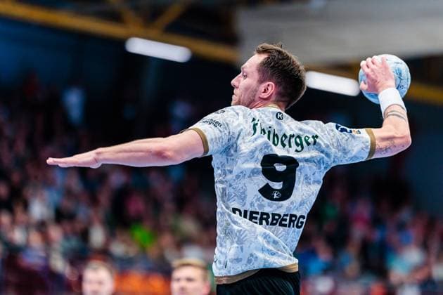 Julius Dierberg HC Elbflorenz 2006, 09 GER, TuS N Luebbecke vs HC Elbflorenz 2006, Handball, 2 Bundesliga, Matchday 27, Season 2024 2025, 14 04 2025 GER, TuS N Luebbecke vs HC Elbflorenz 2006, Handball, 2 Bundesliga, Matchday 27, Season 2024 2025, 14 04 2025 Luebbecke Copyright: xEibner-Pressefoto JanxRollingerx EP_JSK