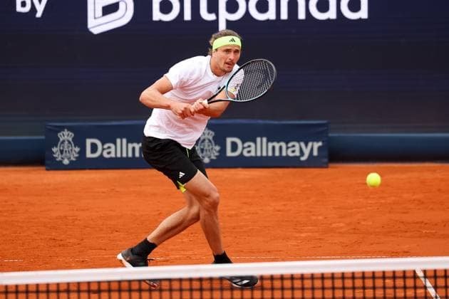 Alexander Zverev Germany , GER, BMW Open by Bitpanda, Alexander Zverev Germany vs Alexandre Muller FRA , Tennis, ATP 500, Men, 14 04 2025, GER, BMW Open by Bitpanda, Alexander Zverev Germany vs Alexandre Muller FRA , Tennis, ATP 500, Men, 14 04 2025 Munich Copyright: xEibner-Pressefoto JennixMaulx EP_JML