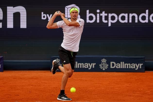 Alexander Zverev Germany , GER, BMW Open by Bitpanda, Alexander Zverev Germany vs Alexandre Muller FRA , Tennis, ATP 500, Men, 14 04 2025, GER, BMW Open by Bitpanda, Alexander Zverev Germany vs Alexandre Muller FRA , Tennis, ATP 500, Men, 14 04 2025 Munich Copyright: xEibner-Pressefoto JennixMaulx EP_JML