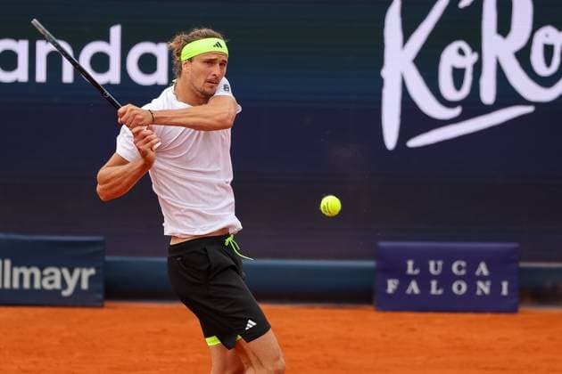Alexander Zverev Germany , GER, BMW Open by Bitpanda, Alexander Zverev Germany vs Alexandre Muller FRA , Tennis, ATP 500, Men, 14 04 2025, GER, BMW Open by Bitpanda, Alexander Zverev Germany vs Alexandre Muller FRA , Tennis, ATP 500, Men, 14 04 2025 Munich Copyright: xEibner-Pressefoto JennixMaulx EP_JML