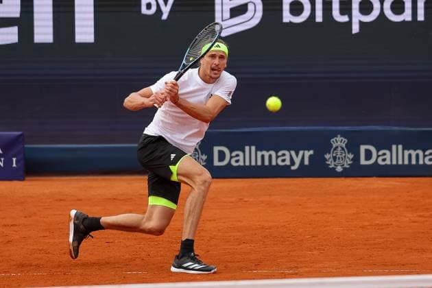 Alexander Zverev Germany , GER, BMW Open by Bitpanda, Alexander Zverev Germany vs Alexandre Muller FRA , Tennis, ATP 500, Men, 14 04 2025, GER, BMW Open by Bitpanda, Alexander Zverev Germany vs Alexandre Muller FRA , Tennis, ATP 500, Men, 14 04 2025 Munich Copyright: xEibner-Pressefoto JennixMaulx EP_JML