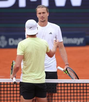 14 04 2025, BMW Open MTTC Iphitos ATP Tour 500, Munich, Tennis, Sport, in the picture Alexander Zverev GER wins against Alexandre Mueller FRA