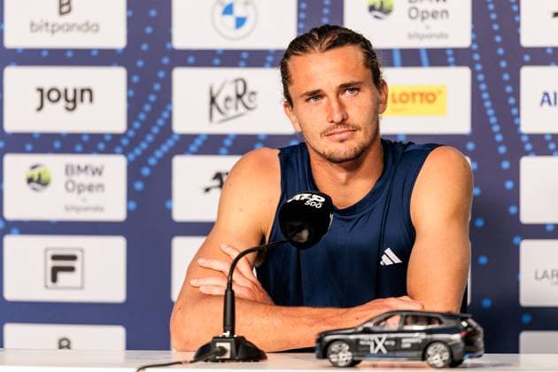BMW Open Munich ATP 500 14 04 2025 Alexander Zverev Germany during the press conference BMW Open by Bitpanda Munich ATP 500 Day 3, Munich, MTTC Iphitos on 14 04 2025 Copyright: xBEAUTIFULxSPORTS Wunderlx