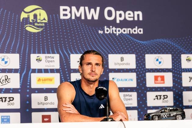 BMW Open Munich ATP 500 14 04 2025 Alexander Zverev Germany during the press conference BMW Open by Bitpanda Munich ATP 500 Day 3, Munich, MTTC Iphitos on 14 04 2025 Copyright: xBEAUTIFULxSPORTS Wunderlx