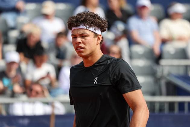 Ben Shelton USA , GER, BMW Open by Bitpanda, Borna Gojo Croatia vs Ben Shelton USA , Tennis, ATP 500, Men, 14 04 2025, GER, BMW Open by Bitpanda, Borna Gojo Croatia vs Ben Shelton USA , Tennis, ATP 500, Men, 14 04 2025 Munich Copyright: xEibner-Pressefoto JennixMaulx EP_JML