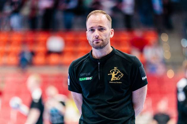 Andre Haber HC Elbflorenz 2006, Coach GER, TuS N Luebbecke vs HC Elbflorenz 2006, Handball, 2 Bundesliga, Matchday 27, Season 2024 2025, 14 04 2025 GER, TuS N Luebbecke vs HC Elbflorenz 2006, Handball, 2 Bundesliga, Matchday 27, Season 2024 2025, 14 04 2025 Luebbecke Copyright: xEibner-Pressefoto JanxRollingerx EP_JSK