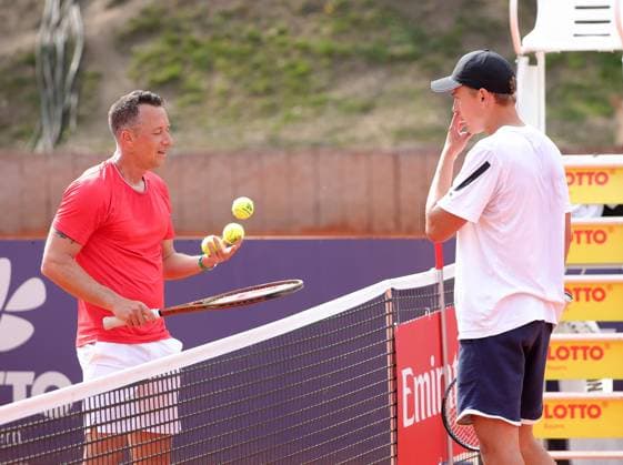 14 04 2025, BMW Open MTTC Iphitos ATP Tour 500, Munich, Tennis, Sport, in the picture Philipp Kohlschreiber and Justin Engel GER
