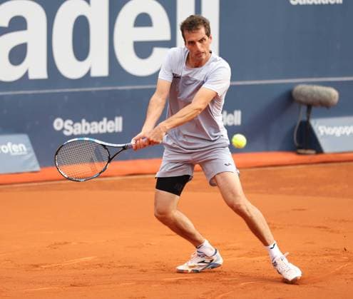 April 14, 2025, Sabadell, Barcelona, Spain: Barcelona Spain 14.04.2025 Albert Ramos Vinolas (Spain) control the ball in the match between Holger Rune (Denmark) and Albert Ramos Vinolas (Spain) during the Day 3 of the Barcelona Open Banc Sabadell Godo on 14 April 2025 in Barcelona. Sabadell Spain - ZUMAu50_ 20250414_zsp_u50_016 Copyright: xXavixUrgelesx