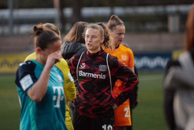 14 04 25, Women, Soccer, 1 BL, Season 2024 2025, Bayer 04 Leverkusen 1 FC Köln, Matchday 19 Synne Skinnes Hansen 10 of Bayer 04 Leverkusen after the match Leverkusen Ulrich Haberland Stadion NRW Germany