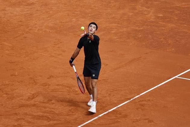 Brandon Nakashima (USA), APRIL14, 2025 - Tennis : Brandon Nakashima during singles 1st round match against Pedro Martinez on the Barcelona Open Banc Sabadell tennis tournament at the Real Club de Tenis de Barcelona in Barcelona, Spain. Noxthirdxpartyxsales  (287716020)