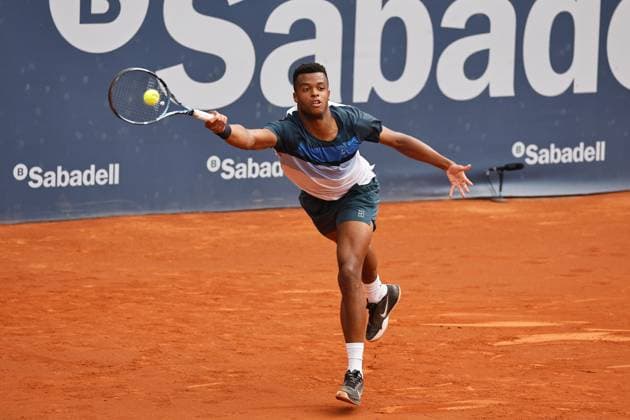 Giovanni Mpetshi Perricard (FRA), APRIL14, 2025 - Tennis : Perricard during singles 1st round match against Hamd Medjedvic on the Barcelona Open Banc Sabadell tennis tournament at the Real Club de Tenis de Barcelona in Barcelona, Spain. Noxthirdxpartyxsales  (287718300)