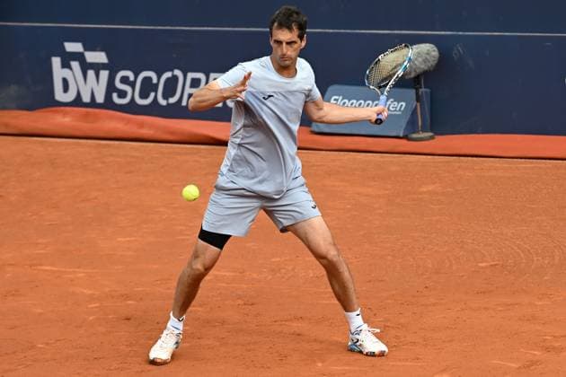 Alberto Ramos-Vinolas during his match against Holger Rune during match of the Barcelona Open Banc Sabadell at Real Club De Tenis Barcelona, Spain Copyright: xAndreaxRositox DSC_0163