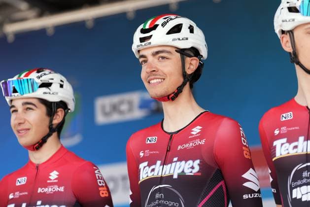 Bagnara Luca Of Team Technipes Inemiliaromagna during the Giro d™Abruzzo, stage 1 from Scerni to Crecchio (151 km) - Abruzzo, Italy - Tuesday, April 15, 2025. - cycling .  Copyright: xMassimoxPaolone LaPressex