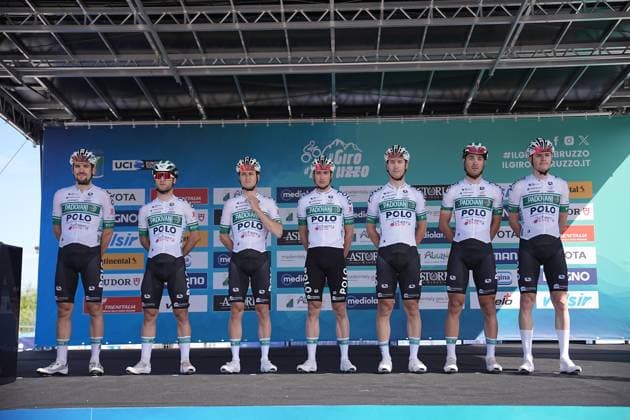 Team S.C. Padovani Polo Cherry Bank during the Giro d™Abruzzo, stage 1 from Scerni to Crecchio (151 km) - Abruzzo, Italy - Tuesday, April 15, 2025. - cycling .  Copyright: xMarcoxAlpozzi LaPressex