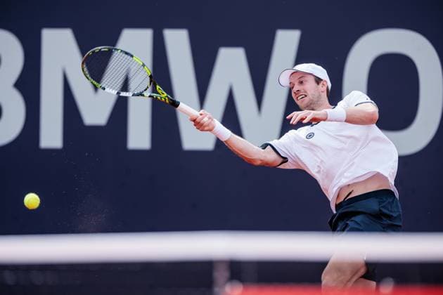BMW Open Munich ATP 500 15 04 2025 Botic Van De Zandschulp Netherlands in match against Roberto Bautista Agut Spain BMW Open by Bitpanda Munich ATP 500 Day 4, Munich, MTTC Iphitos on 15 04 2025 Copyright: xBEAUTIFULxSPORTS Wunderlx
