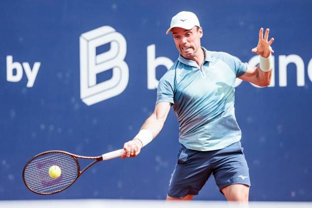 BMW Open Munich ATP 500 15 04 2025 Roberto Bautista Agut Spain in match against Botic Van De Zandschulp Netherlands BMW Open by Bitpanda Munich ATP 500 Day 4, Munich, MTTC Iphitos on 15 04 2025 Copyright: xBEAUTIFULxSPORTS Wunderlx