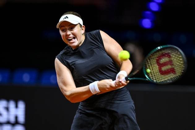 Jelena Ostapenko Latvia in action, on the ball, singles action during the match between Jelena Ostapenko Latvia vs Dayana Yastremska Ukraine during the Porsche Tennis Grand Prix Stuttgart 2025 Day 2 at Porsche Arena on April 15, 2025 in Stuttgart, Germany, Germany Photo by Harry Langer DeFodi Images Jelena Ostapenko Latvia controls the Ball at the match between Jelena Ostapenko Latvia vs Dayana Yastremska Ukraine during the Porsche Tennis Grand Prix Stuttgart 2025 Day 2 at Porsche Arena on April 15, 2025 in Stuttgart, Germany Photo by Harry Langer DeFodi Images Photo by Harry Langer DeFodi Images