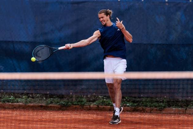 BMW Open Munich ATP 500 15 04 2025 Alexander Zverev Germany Training, trains BMW Open by Bitpanda Munich ATP 500 Day 4, Munich, MTTC Iphitos on 15 04 2025 Copyright: xBEAUTIFULxSPORTS Wunderlx