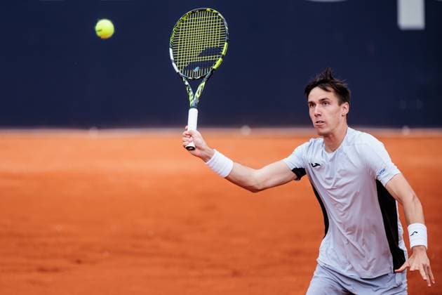 BMW Open Munich ATP 500 15 04 2025 Fabian Marozsan Hungary in match against Justin Engel Germany BMW Open by Bitpanda Munich ATP 500 Day 4, Munich, MTTC Iphitos on 15 04 2025 Copyright: xBEAUTIFULxSPORTS Wunderlx