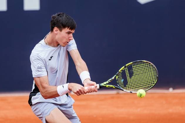 BMW Open Munich ATP 500 15 04 2025 Fabian Marozsan Hungary in match against Justin Engel Germany BMW Open by Bitpanda Munich ATP 500 Day 4, Munich, MTTC Iphitos on 15 04 2025 Copyright: xBEAUTIFULxSPORTS Wunderlx
