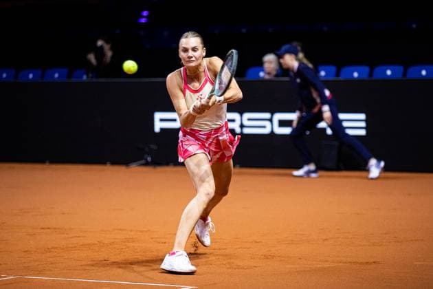 in the picture Dayana YASTREMSKA UKR Jelena OSTAPENKO LAT vs Dayana YASTREMSKA UKR GER, Porsche Tennis Grand Prix GP Stuttgart 2025, WTA500, 15 04 2025 GER, Porsche Tennis Grand Prix GP Stuttgart 2025, WTA500, 15 04 2025 Stuttgart Copyright: xEibner-Pressefoto RogerxBuerkex EP