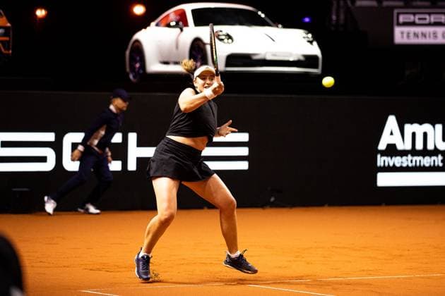 in the picture Dayana Jelena OSTAPENKO LAT Jelena OSTAPENKO LAT vs Dayana YASTREMSKA UKR GER, Porsche Tennis Grand Prix GP Stuttgart 2025, WTA500, 15 04 2025 GER, Porsche Tennis Grand Prix GP Stuttgart 2025, WTA500, 15 04 2025 Stuttgart Copyright: xEibner-Pressefoto RogerxBuerkex EP
