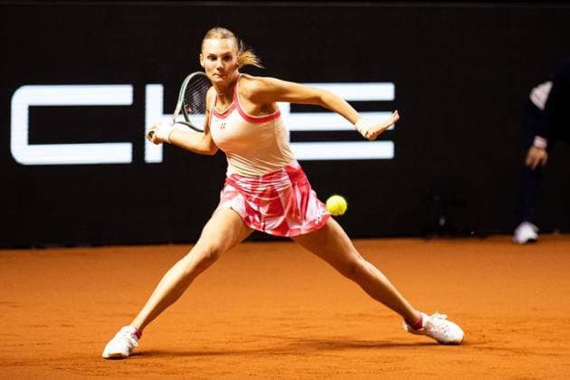 in the picture Dayana YASTREMSKA UKR Jelena OSTAPENKO LAT vs Dayana YASTREMSKA UKR GER, Porsche Tennis Grand Prix GP Stuttgart 2025, WTA500, 15 04 2025 GER, Porsche Tennis Grand Prix GP Stuttgart 2025, WTA500, 15 04 2025 Stuttgart Copyright: xEibner-Pressefoto RogerxBuerkex EP