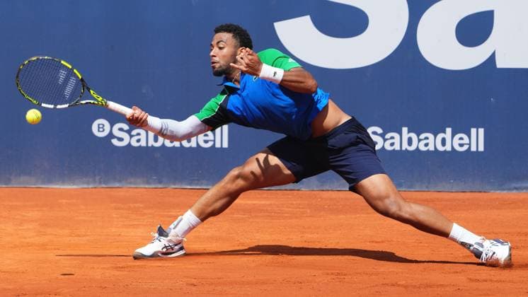 Tennis, Barcelona Open Banc Sabadell 2025, ATP, Tennis Herren 500. Round of 32 Barcelona, Spain, Barcelona Open Banc Sabadell 2025, ATP 500 match, Round of 32 between Pablo Carreno and Arthur Fils, Real Club de Tenis Barcelona, Barcelona, Spain, 15 abril 2025 Copyright: xBaguxBlancox xPressinphotox PS_240215_GODO_32_222
