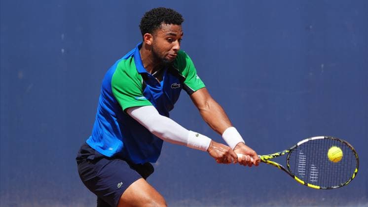 Tennis, Barcelona Open Banc Sabadell 2025, ATP, Tennis Herren 500. Round of 32 Barcelona, Spain, Barcelona Open Banc Sabadell 2025, ATP 500 match, Round of 32 between Pablo Carreno and Arthur Fils, Real Club de Tenis Barcelona, Barcelona, Spain, 15 abril 2025 Copyright: xBaguxBlancox xPressinphotox PS_240215_GODO_32_229