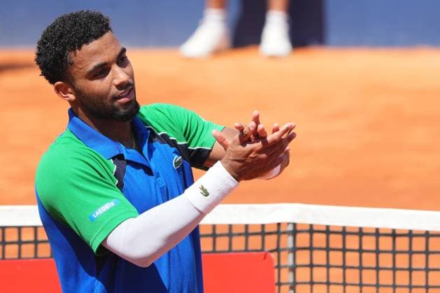 Tennis, Barcelona Open Banc Sabadell 2025, ATP, Tennis Herren 500. Round of 32 Barcelona, Spain, Barcelona Open Banc Sabadell 2025, ATP 500 match, Round of 32 between Pablo Carreno and Arthur Fils, Real Club de Tenis Barcelona, Barcelona, Spain, 15 abril 2025 Copyright: xBaguxBlancox xPressinphotox PS_240215_GODO_32_238