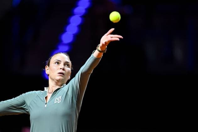 Donna Vekic Croatia in action, on the ball, single action during the match between Donna Vekic Croatia vs Jana Fett Croatia during the Porsche Tennis Grand Prix Stuttgart 2025 Day 2 at Porsche Arena on April 15, 2025 in Stuttgart, Germany Photo by Harry Langer DeFodi Images Donna Vekic Croatia controls the Ball at the match between Donna Vekic Croatia vs Jana Fett Croatia during the Porsche Tennis Grand Prix Stuttgart 2025 Day 2 at Porsche Arena on April 15, 2025 in Stuttgart, Germany Photo by Harry Langer DeFodi Images