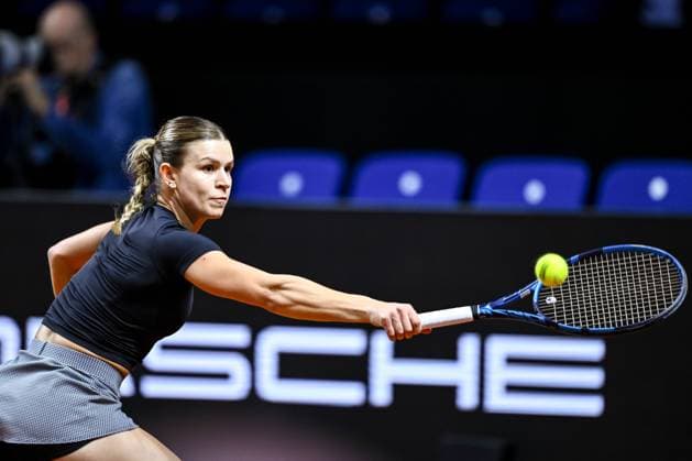 Jana Fett Croatia in action, on the ball, single action during the match between Donna Vekic Croatia vs Jana Fett Croatia during the Porsche Tennis Grand Prix Stuttgart 2025 Day 2 at Porsche Arena on April 15, 2025 in Stuttgart, Germany Photo by Harry Langer DeFodi Images Jana Fett Croatia controls the Ball at the match between Donna Vekic Croatia vs Jana Fett Croatia during the Porsche Tennis Grand Prix Stuttgart 2025 Day 2 at Porsche Arena on April 15, 2025 in Stuttgart, Germany Photo by Harry Langer DeFodi Images