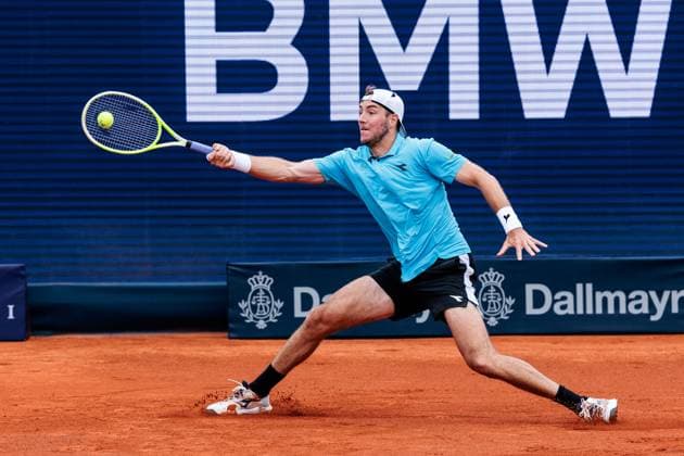 BMW Open Munich ATP 500 15 04 2025 Jan Lennard Struff Germany in match against Francisco Cerundolo Argentina BMW Open by Bitpanda Munich ATP 500 Day 4, Munich, MTTC Iphitos on 15 04 2025 Copyright: xBEAUTIFULxSPORTS Wunderlx