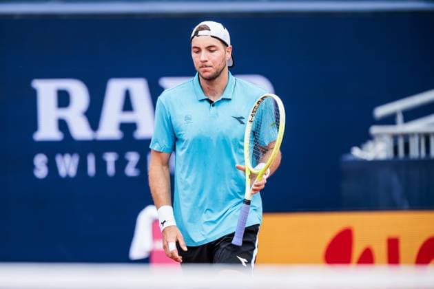 BMW Open Munich ATP 500 15 04 2025 Jan Lennard Struff Germany frustrated in match against Francisco Cerundolo Argentina BMW Open by Bitpanda Munich ATP 500 Day 4, Munich, MTTC Iphitos on 15 04 2025 Copyright: xBEAUTIFULxSPORTS Wunderlx