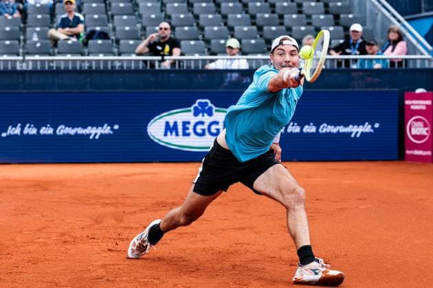 BMW Open Munich ATP 500 15 04 2025 Jan Lennard Struff Germany in match against Francisco Cerundolo Argentina BMW Open by Bitpanda Munich ATP 500 Day 4, Munich, MTTC Iphitos on 15 04 2025 Copyright: xBEAUTIFULxSPORTS Wunderlx