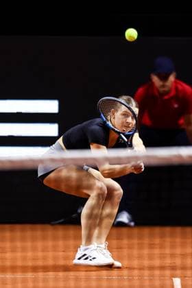 In the picture Jana Fett CRO Donna Vekic CRO vs Jana Fett CRO GER, Porsche Tennis Grand Prix GP Stuttgart 2025, WTA500, 15 04 2025 GER, Porsche Tennis Grand Prix GP Stuttgart 2025, WTA500, 15 04 2025 Stuttgart Copyright: xEibner-Pressefoto RogerxBuerkex EP