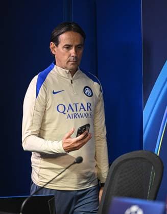 FOOTBALL CHAMPIONS LEAGUE SEASON 2024 2025 Quarter-final second leg Inter Milan FC Bayern Munich 15 04 2025 Press conference Inter Milan coach Simone Inzaghi