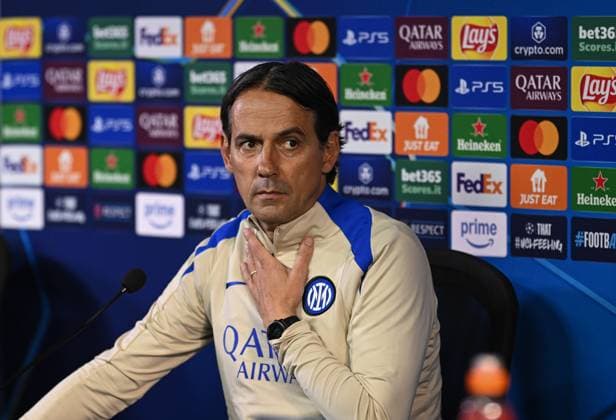 FOOTBALL CHAMPIONS LEAGUE SEASON 2024 2025 Quarter-final second leg Inter Milan FC Bayern Munich 15 04 2025 Press conference Inter Milan coach Simone Inzaghi